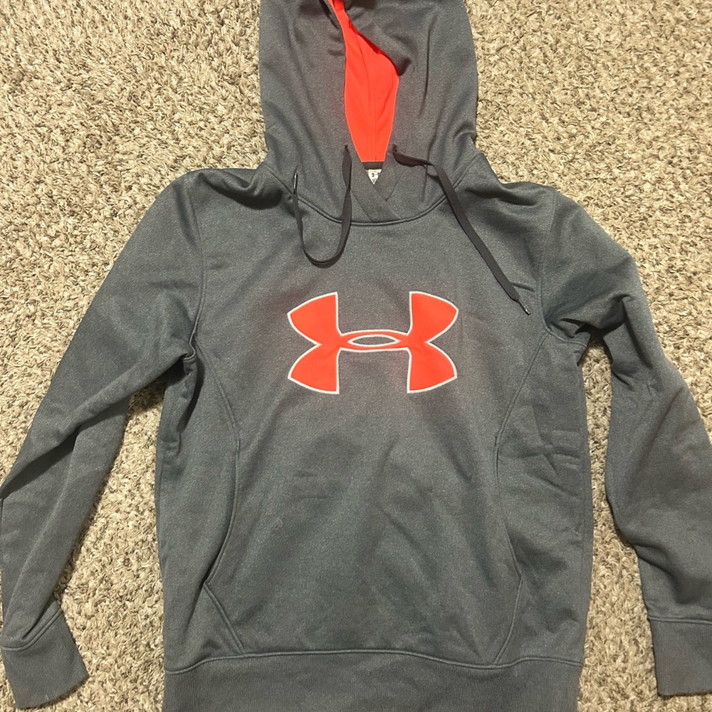 Under Armour Gray and Red Hoodie